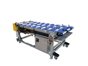 Triple-lane transfer conveyor  or  Dual-lane transfer conveyor